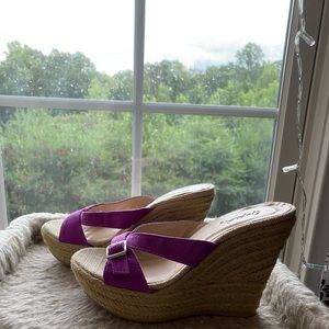 Summer wedge sandals